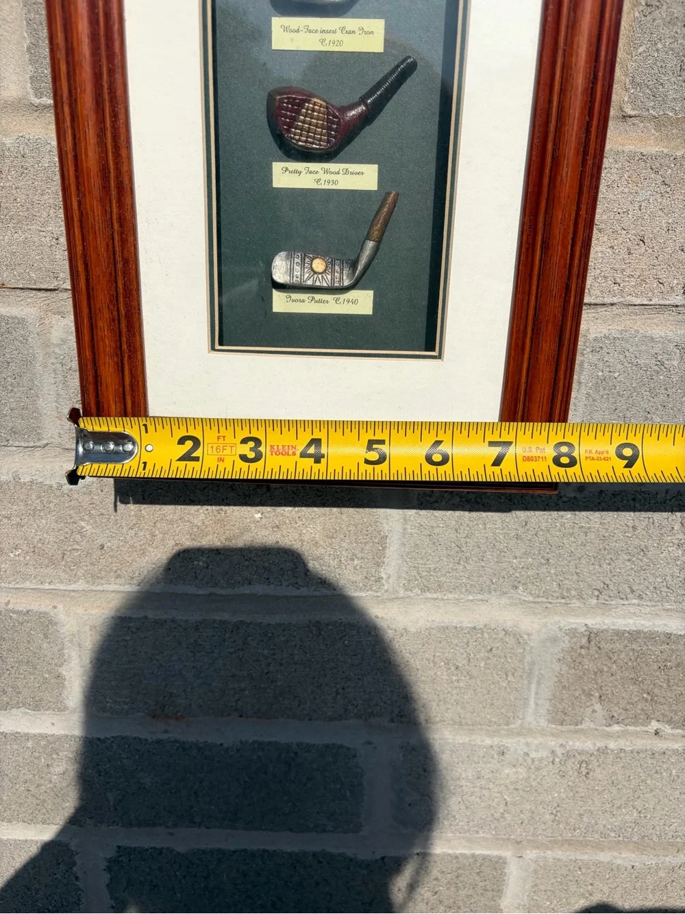 Vintage Miniature Golf Club Collection Shadow Box | Framed Golf History Display